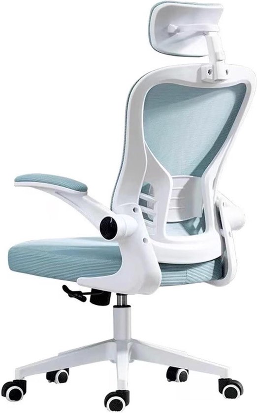 Gaming Stoel - Computerstoel Ergonomisch - Comfortabel Zitten - Dubbele Warmteafvoer - Niet gespecificeerd - Blauw Wit