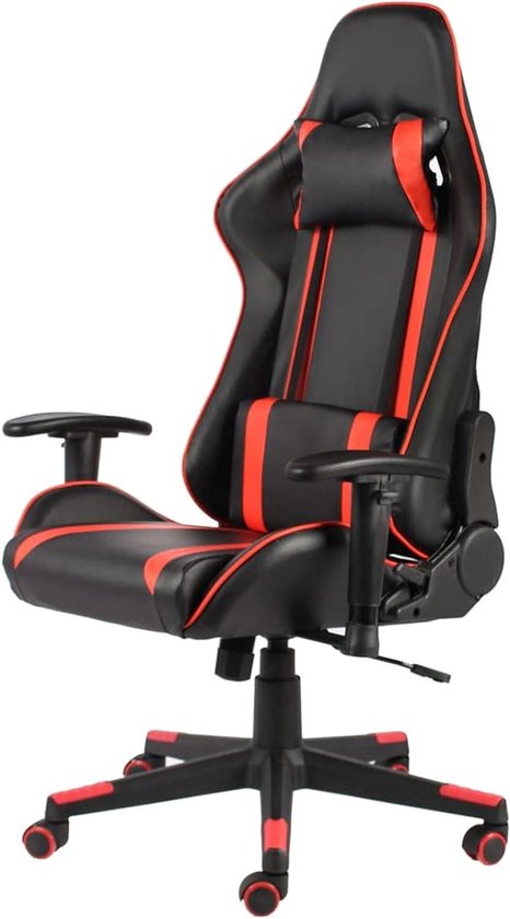 Gaming Stoel - Draaistoel PC - Comfortabel Zitten - Hoge Rugleuning - 83 cm - Rood