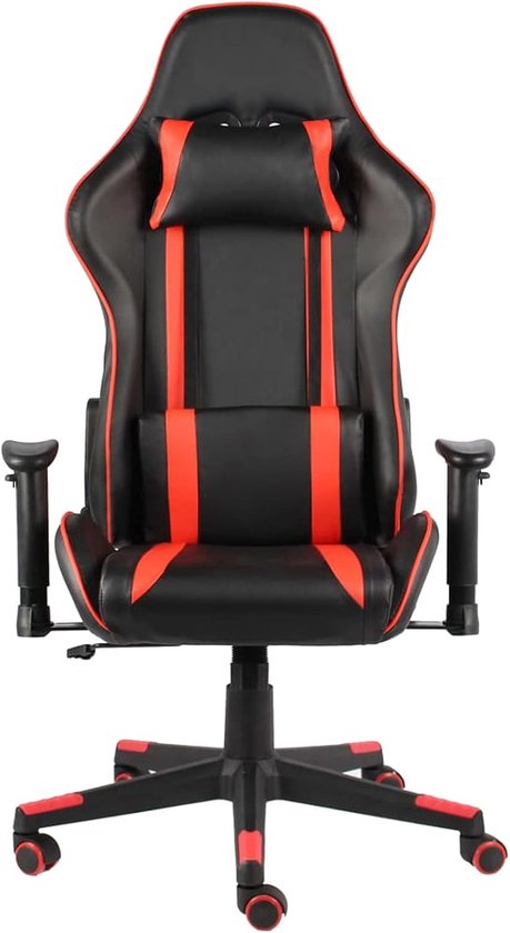 Gaming Stoel - Draaistoel PC - Comfortabel Zitten - Hoge Rugleuning - 83 x 56 x 325 cm - Rood
