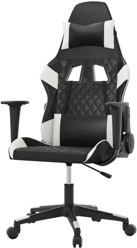 Gaming Stoel - Gamestoel Fa Leren - Comfortabel Spelen - Met Massagefunctie - 64 x 60 x 127 cm