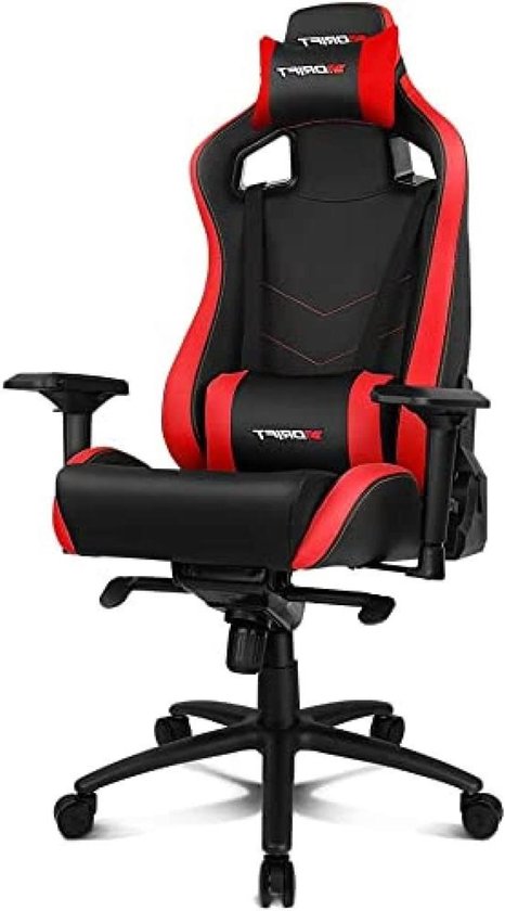 Gaming Stoel - Gamestoel Race Zwart - Comfortabel Zitten - 4D Verstelbare Armsteunen - 70 x 126-136 cm - Zwart Rood