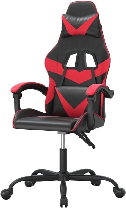 Gaming Stoel Kunstleer - Race Stoel - Comfortabel Gamen - Verstelbare Rugleuning - 14.55 kg - Zwart Rood