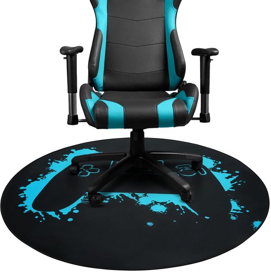Gaming stoel mat 117 cm - ronde stoel mat - antislip vloer protector - ideaal voor gaming room - ShopVlot
