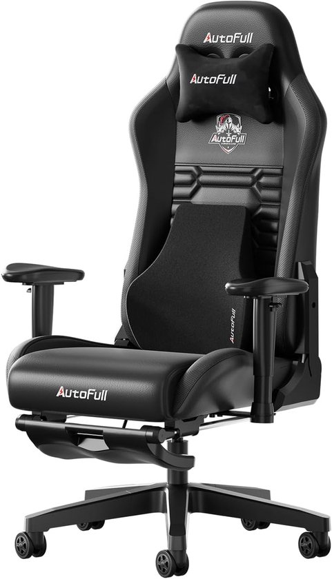 Gaming stoel met verstelbare rugleuning en voetensteun - Ergonomisch ontwerp voor optimaal comfort