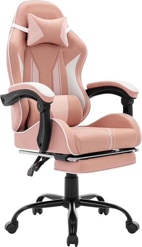 Gaming Stoel met Voetsteun en Verstelbare Rugleuning - Ergonomisch Ontwerp voor Office en Gaming van Merkloos