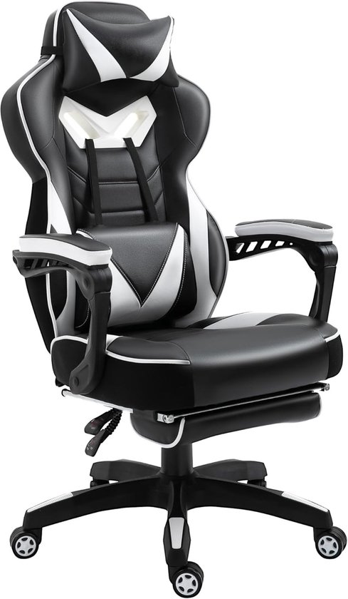 Gaming Stoel - Race Stoel Bureaustoel - Comfortabel Werken - Verstelbare Rugleuning - 70 x 65 x 129 cm