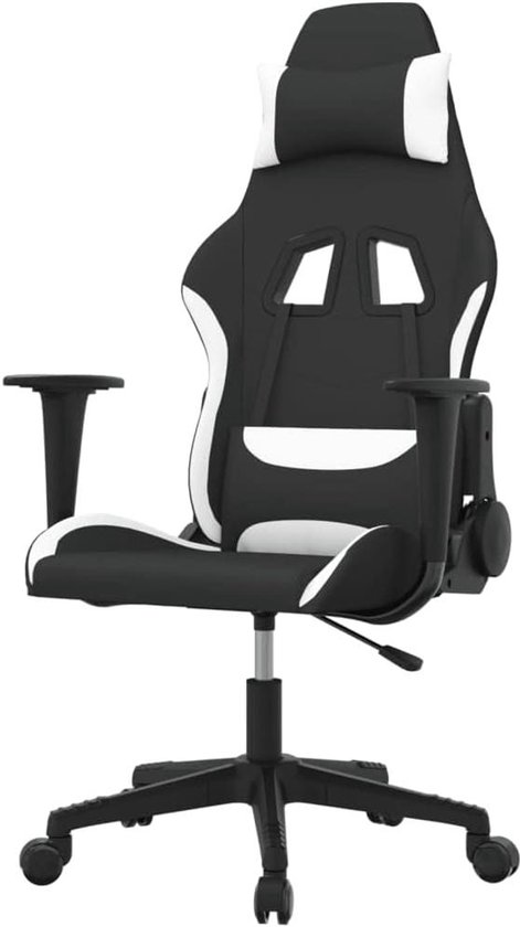Gaming Stoel - Race Stoel - Comfortabel Gamers - Ergonomisch Design - 128 cm Hoog - Zwart Wit