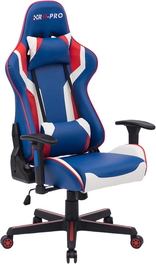Gaming Stoel - Race Stoel - Comfortabel Zitten - Ergonomisch Ontwerp - 66 x 66 x 138 cm - Blauw van Merkloos