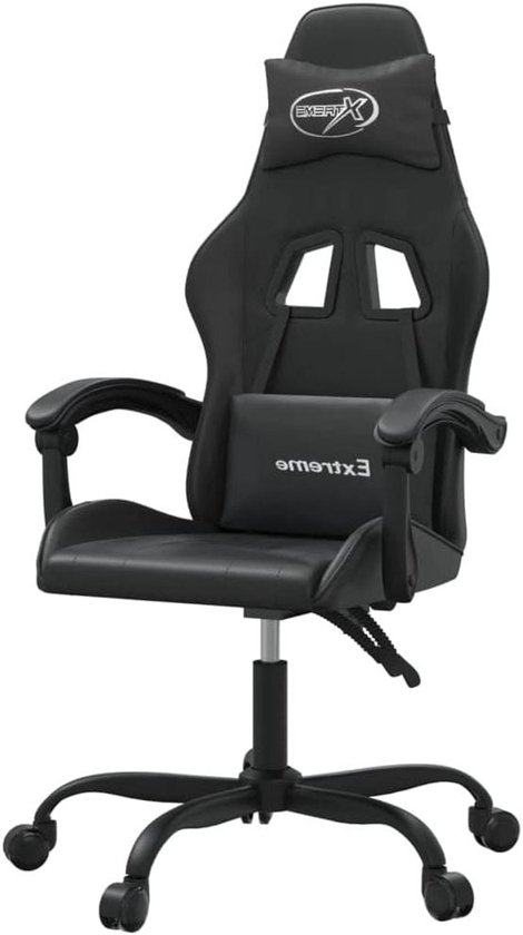 Gaming stoel - Speelstoel comfort - Comfortabel gamen - Verstelbare rugleuning - 131 cm hoog - Zwart