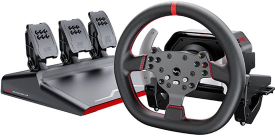 Gaming Stuurwiel Direct Drive - 3.2Nm Koppel - Magnetische Pedalen - Force Feedback - EU Plug - Racing Controller