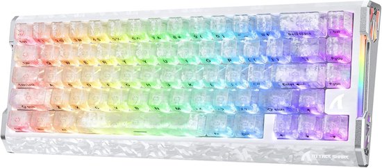 Gaming Toetsenbord - Mechanisch Toetsenbord - Snel Reageren - Hall Effect Schakelaars - 60% Compact - Wit van Merkloos