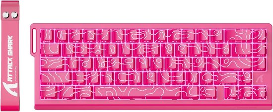 Gaming Toetsenbord - Mechanisch Toetsenbord - Snel Reageren - Magnetische Schakelaars - 8000Hz Polling Rate - Roze Contouren van Merkloos