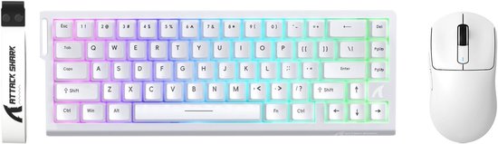 Gaming Toetsenbord met Magnetische Technologie en X3 Gaming Muis, Wit - Voor Optimale Prestaties en Comfort