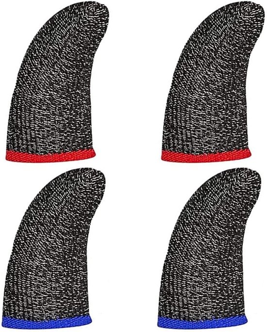 Gaming Vinger Covers - Touchscreen Thumb Sleeves - Mobiel Gamen - Hoge Gevoeligheid - 4 stuks - Grijs van Merkloos