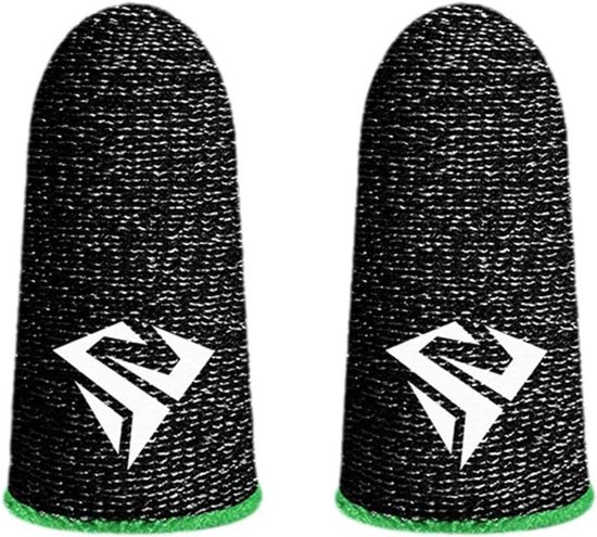 Gaming Vingerhoesjes - Mobiele Game Accessoires - Verbeterde Game Controle - Ultra Dun Carbon Fiber - 1 Paar - Zwart