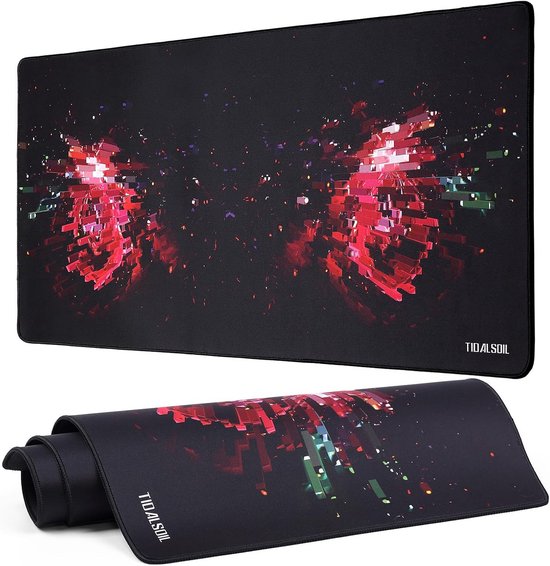 Gamingmuismat 900 x 400 mm waterdicht antislip rubber voor precisie en tracking desktoppad groot formaat voor werk studie en gamen