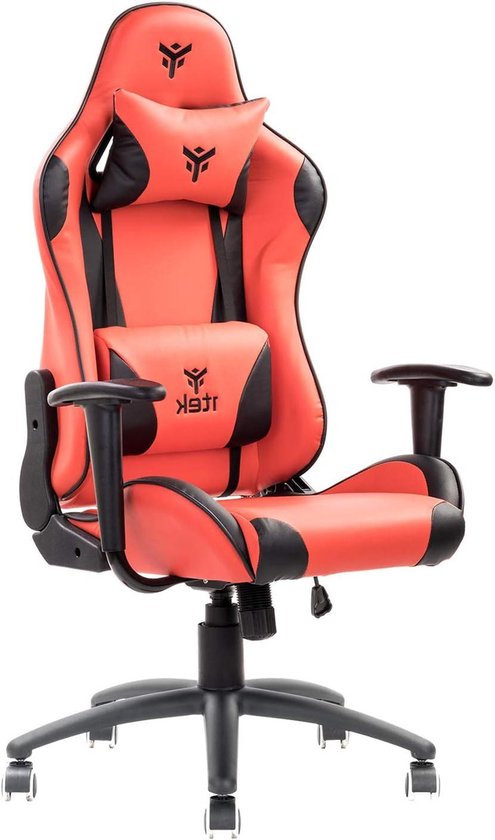Gamingstoel - Bureaustoel Ergonomisch - Comfortabel Zitten - Verstelbare Rugleuning - 140 kg - Rood
