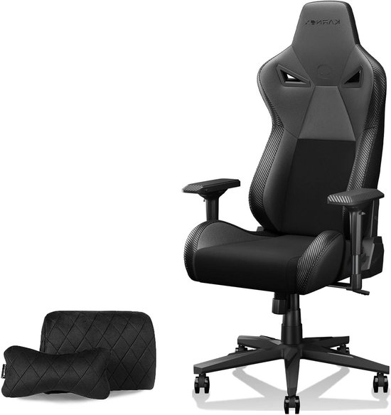 Gamingstoel Bureaustoel - Ergonomische Stoel - Comfortabel Zitten - Verstelbare Rugleuning - 138 cm Hoog - Zwart