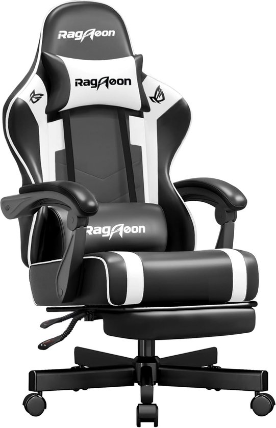 Gamingstoel Ergonomisch - Comfortabele Stoel - Langdurig Zitten - Verstelbare Rugleuning - 55 x 130 cm - Zwart