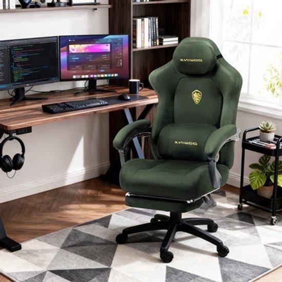 Gamingstoel Ergonomische Bureaustoel - Gaming Chair - Bureaustoel - Gamerstoel - Draaistoel - Verstelbare Hoge Rugleuning - Met Luxe Synthetisch Leer Bekleding - Met Metalen Frame