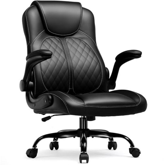 Gamingstoel - Ergonomische stoel - Langdurig gamen - Opklapbare armleuningen - 112 cm hoog - Zwart
