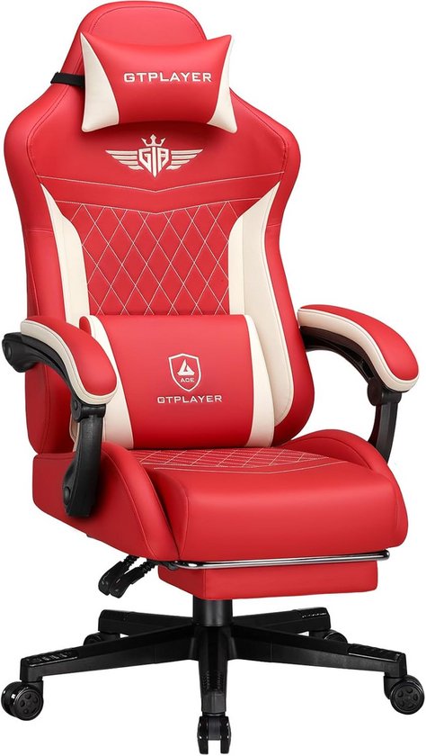 Gamingstoel - Gamerstoel PC-stoel - Comfortabel Zitten - Verstelbare Rugleuning - 150 kg - Rood