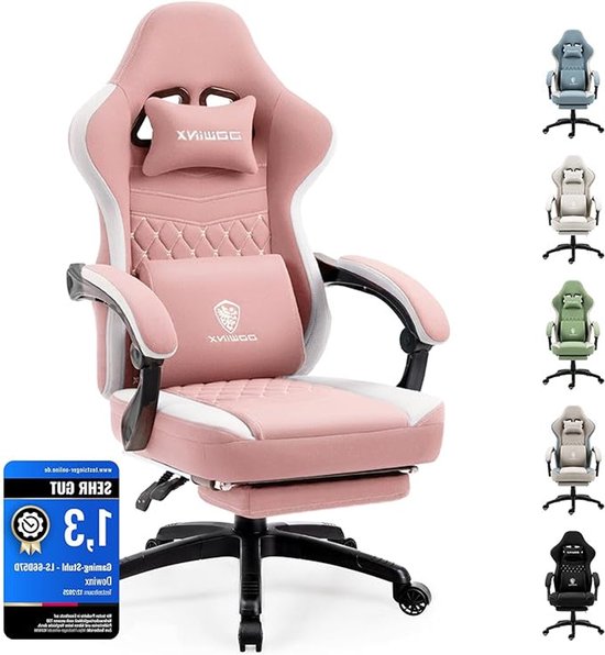 Gamingstoel – Gamestoel – Gaming Chair – Game Stoel – Gaming Chair Roze – Ergonomisch Met Pocketveren Kussen – Massagefunctie Met Voetensteun van Merkloos