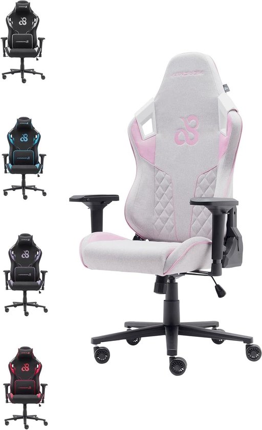 Gamingstoel - Gamestoel Stoel - Comfortabel Zitten - Ademende Stof - 60 x 70 x 132 cm - Roze