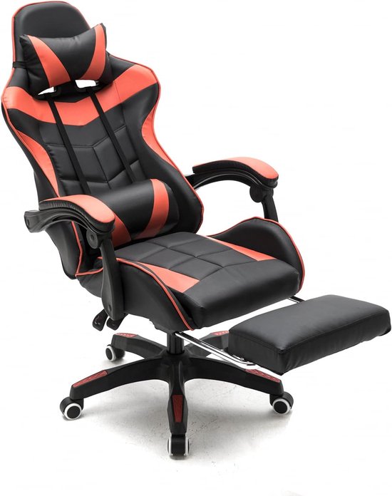 Gamingstoel met Voetensteun - Race Stoel Bureau - Comfortabel Zitten - Ergonomisch Ontwerp