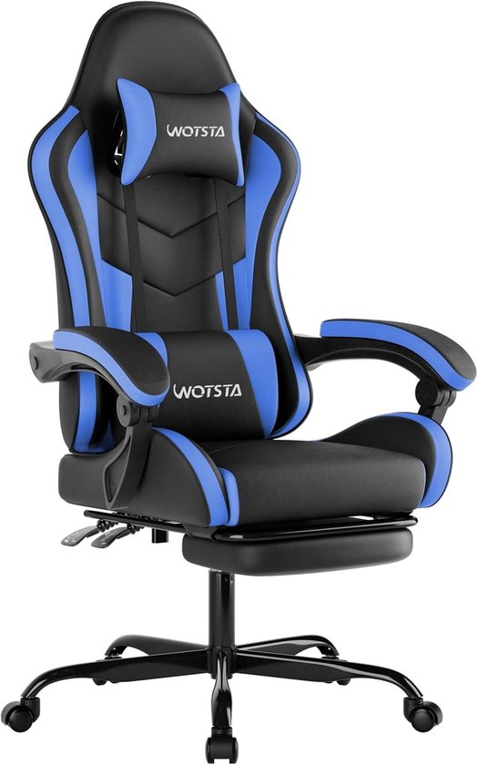 Gamingstoel - Zwartgrijs - Ergonomische Bureaustoel van Kunstleer - Voor Gamers