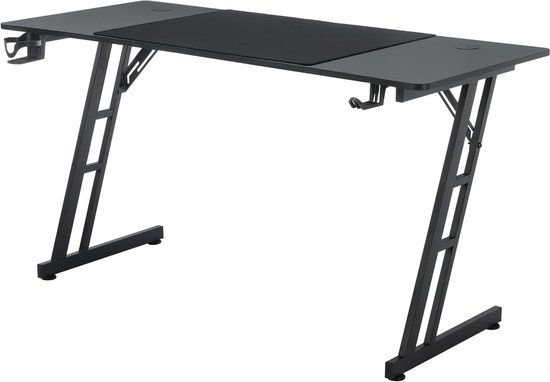 Gamingtafel ergonomisch met koolstofvezeloppervlak, multifunctioneel bureau voor gaming en werk