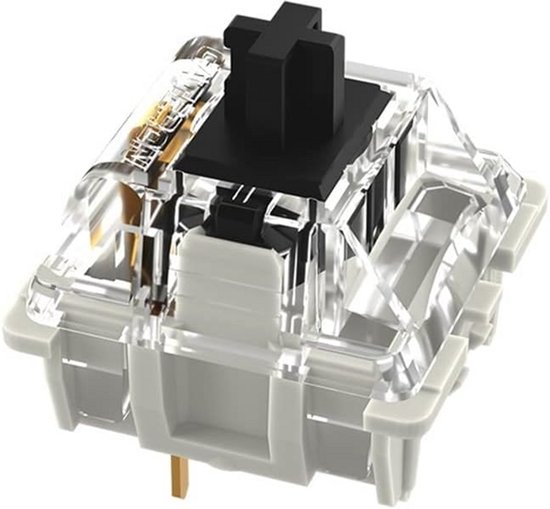 Gateron G Pro 2.0 Lineaire Switch - Voorgesmeerd - RGB SMD - 3 Pin - 70 Stuks - Black V2 van Merkloos