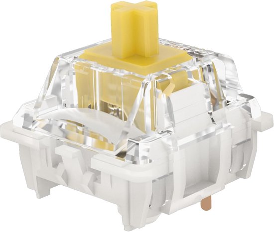 Gateron G Pro3.0 Gele Schakelaar 3-polig Lineair 50gf Voorgesmeerd Versterkte Pinnen - 36 Stuks van Merkloos
