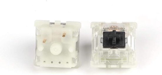 Gateron Silent MX Switch 5 pin Transparent Case Black Red Brown Switches for Mechanical Keyboard Cherry MX Compatible