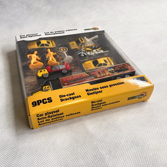 Gearbox - car playset geel - autospeelset van Little Dutch