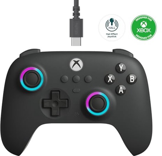 Geavanceerde Bedrade Controller voor Xbox met RGB-verlichting en Hall Effect Joysticks - Compatibel met Xbox Series X|S en Windows 10/11 van Merkloos