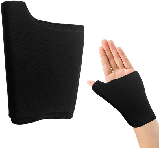Gelhandschoenen, uniseks, warme en koude polshandschoenen, artritis-handschoenen voor artritis en peesontsteking, Zwart, 17.5*12*2cm