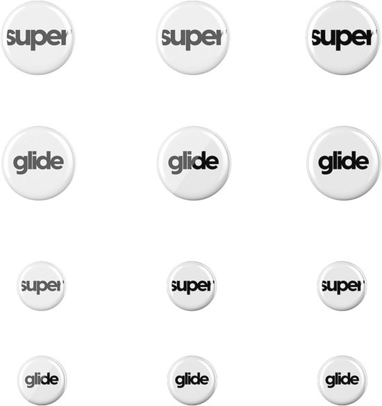 Gepolijste muisschaatsen voor gaming - Supersnelle en duurzame gaming muisvoeten (Type-S, 12 stuks) van Merkloos