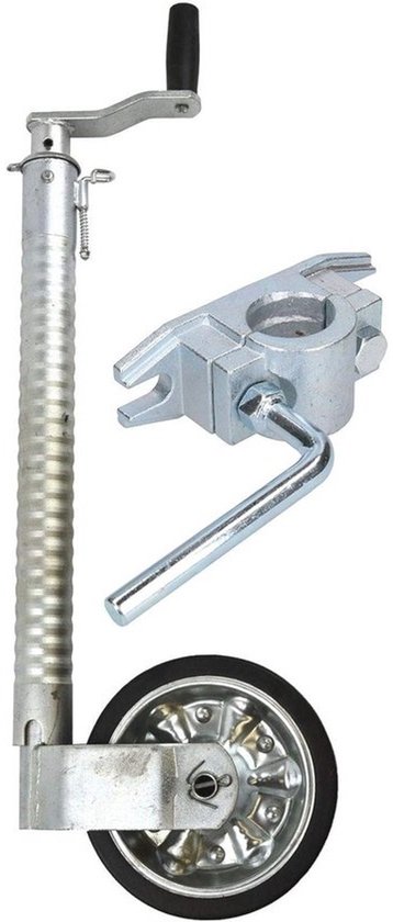 Geribbeld jockeywiel 48mm voor aanhangwagens tot 3500kg