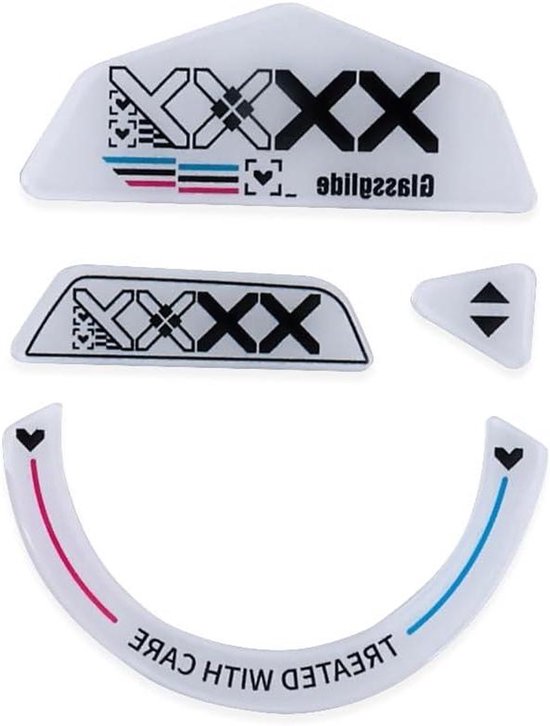 Glazen Muisvoetjes - Muis Skates Vervangende Voetjes - Gaming Prestaties - Ultrasterk Gehard Glas - 1 Set - N.v.t.