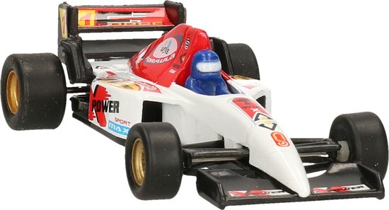 Goki Modelauto Racewagen - wit - 10 cm - race auto - schaalmodel - Formule van Merkloos