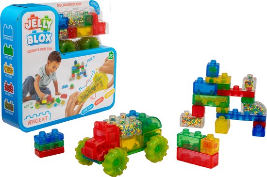 Goliath Jelly Blox Auto - Constructiespeelgoed - Zachte Bouwblokken - Pijnvrij Spelen - Vanaf 2 jaar van Goliath
