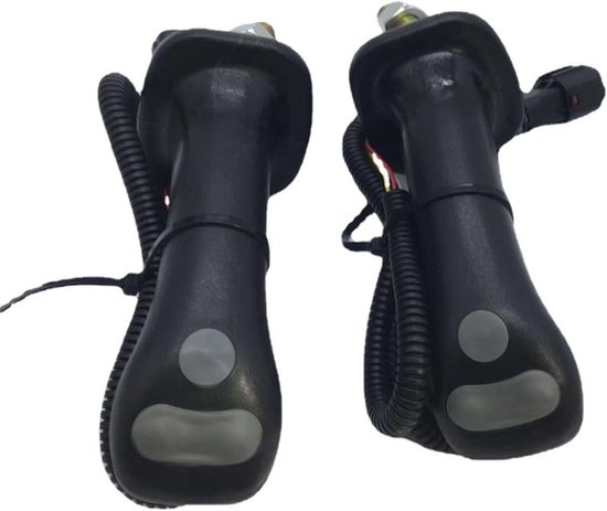 Graafmachine Joystickhandgrepen - Bedieningsknoppen - Nauwkeurige Bediening - Antislip Rubber Grip - 2 Stuks - Zwart