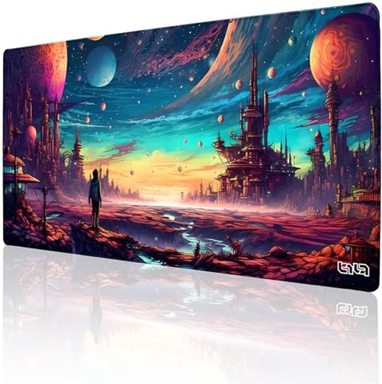 Grote Antislip Gaming Muismat XXL 100x50 cm | Waterdichte Bureauonderlegger voor Verbeterde Precisie en Snelheid van Merkloos