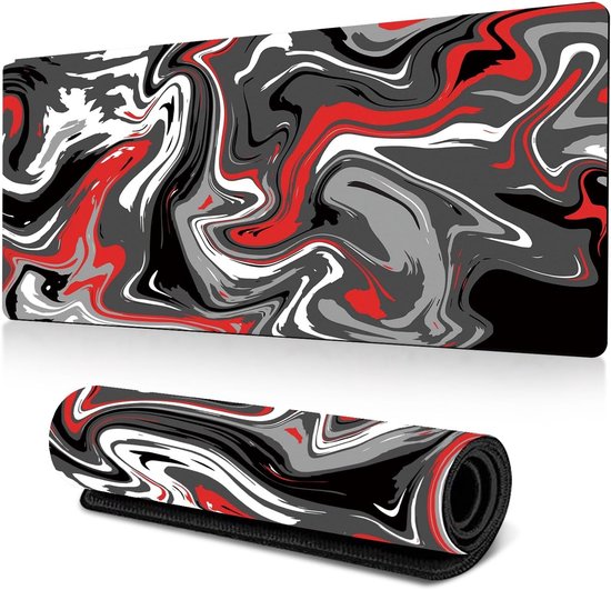 Grote Gaming Muismat 70x30 cm met Antislip Onderkant en Abstract Patroon van Merkloos