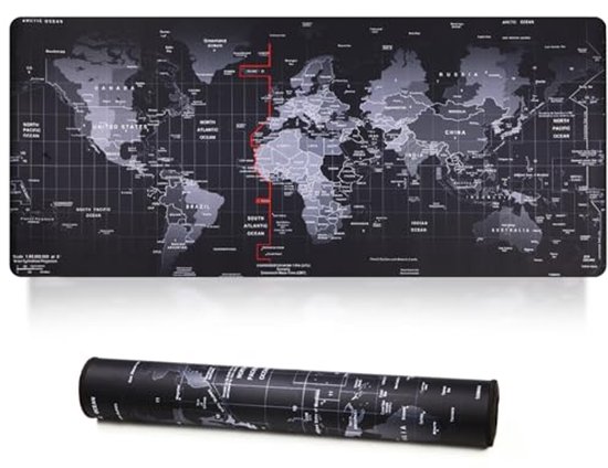 Grote Gaming Muismat 90 x 40 cm met Antislip Rubberen Basis en Gestikte Randen voor Kantoor en Gaming