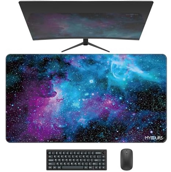 Grote Gaming Muismat 90x50cm met Anti-slip Ondergrond en Stof Voor Bureaus van Merkloos