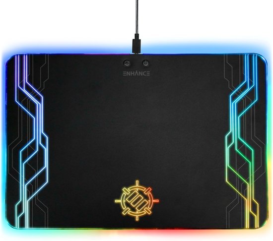 Grote Gaming Muismat met 7 Kleuren RGB Verlichting en Precisie Tracking Oppervlak van Merkloos