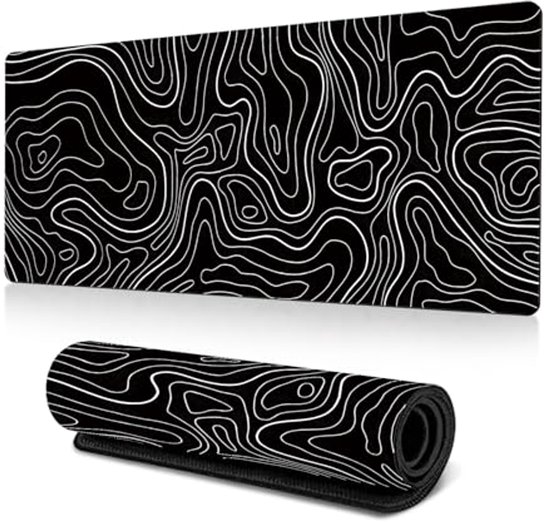 Grote Gaming Muismat met Anti-slip Basis en Gestikte Randen voor Kantoor en Thuis van Merkloos