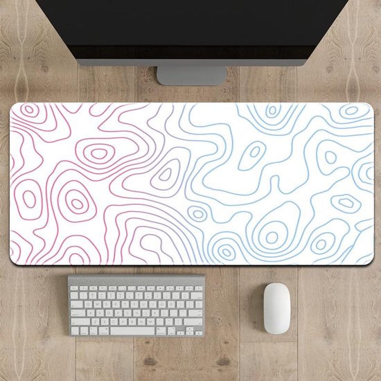 Grote gaming muismat met antislip onderlegger en genaaide randen voor kantoor en gaming van Merkloos